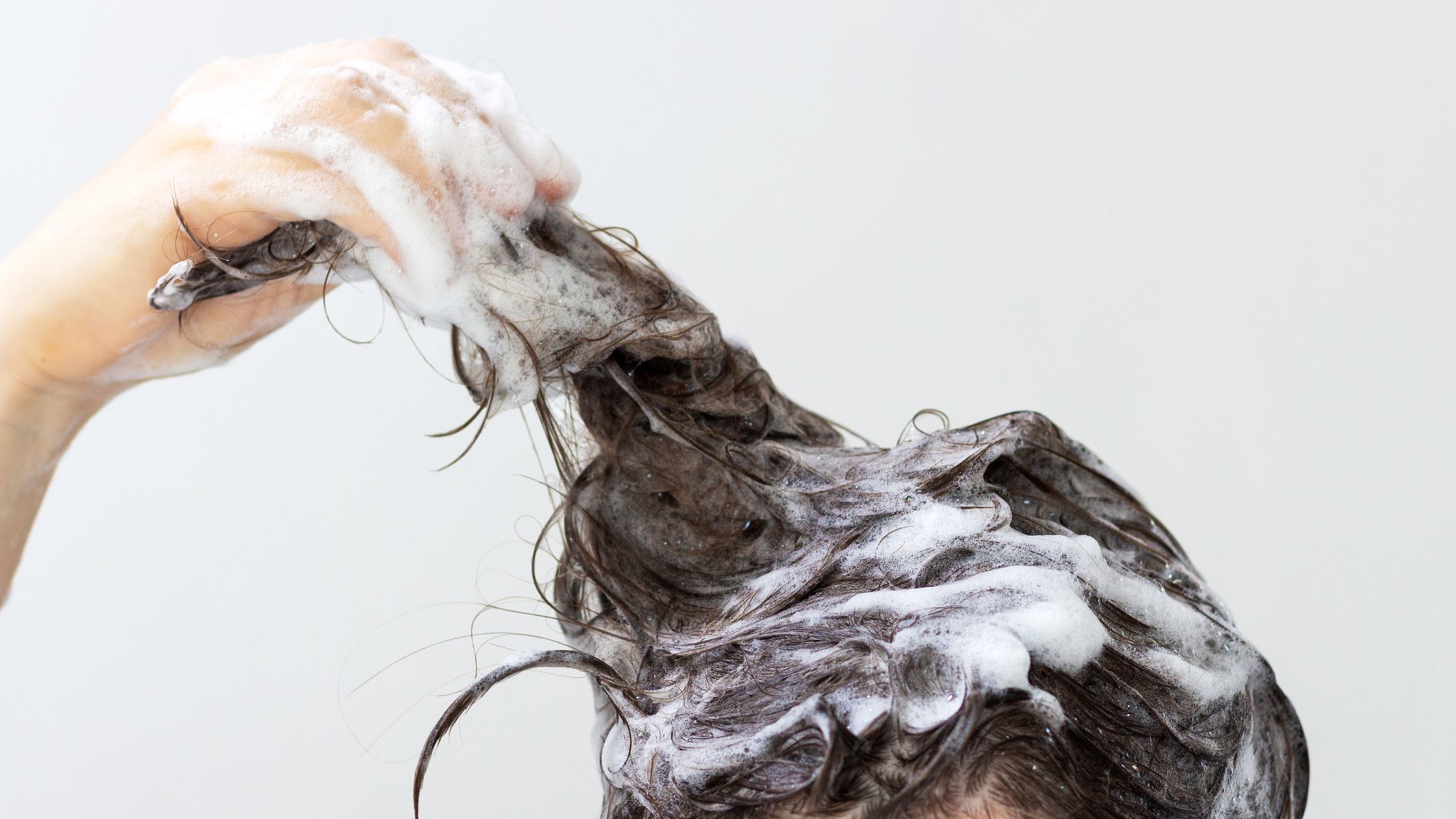 aplicando shampoo