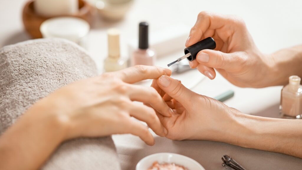 Aplicação de base de unha