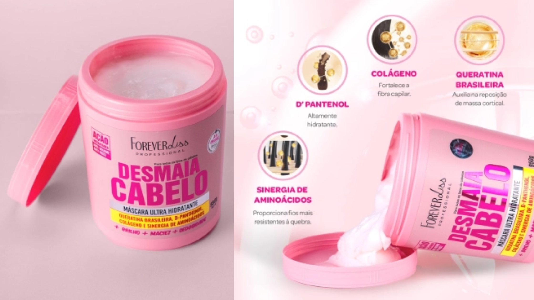 hidratação desmaia cabelo da foreverliss